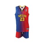 Barcelone - ensemble basket junior - bleu et rouge - 8 ans - bleu - gar�ons