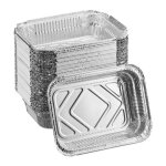 Relaxdays barquettes alimentaires lot de 50 rcupration graisse barbecue l x p : 185 x 13 cm aluminium ...