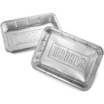 Barquettes en aluminium weber - lot de 10 - idales pour la cuisson et le fumage