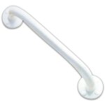 Barre dappui godonnier - acier blanc - 30 cm - tube � 25 mm - rosaces � 65 mm