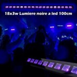 Barre a led uv 100cm. 18 x 3 w ibiza led - uvbar18 / pa dj led sono