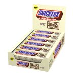Barres prot�in�es mars - snickers hi - protein low sugar - white chocolate peanut boite de 12