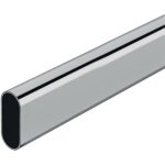 Barre de penderie - stor planet - ovale - 150cm - chrome - contemporain