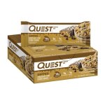 Barres protéinées quest nutrition - quest bar - dipped chocolate chip cookie dough boite de 12 Barres protéinées quest nutrition - quest bar - dipped chocolate chip cookie dough boite de 12