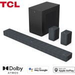 Barre de son tcl x937u - dolby atmos 7. 1. 4 canaux avec caisson de basses sans fil - ray danz - hdmi ...