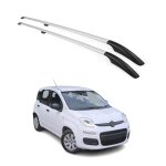 Barres de toit longitudinales pour fiat panda 2012 - 2025 aluminium gris