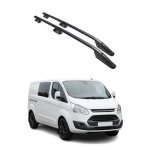Barres de toit longitudinales pour ford transit tourneo custom 2012 - 2024 l2 noir