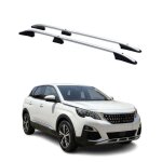 Barres de toit longitudinales pour peugeot 3008 2013 - 2016 aluminium gris