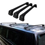 Barres de toit pour renault trafic 2001 - 2014 alu noir 3 pcs