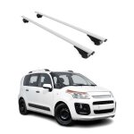 Barres de toit transversales pour citroen c3 picasso 2009 - 2017 fer argent