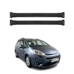 Barres de toit transversales pour citroen c4 picasso 2006 - 2013 noir aluminium