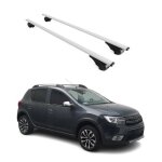 Barres de toit transversales pour dacia sandero stepway 2013 - 2020 fer argent