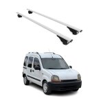 Barres de toit transversales pour renault kangoo 1996 - 2007 fer argent