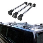 Barres de toit transversales pour renault trafic 2001 - 2014 alu gris 3 pcs Barres de toit transversales pour renault trafic 2001 - 2014 alu gris 3 pcs