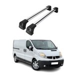 Barres de toit transversales pour renault trafic 2001 - 2014 aluminium gris