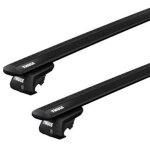 Barres de toit volkswagen t - roc (07 / 17 - ) thule wingbar evo black alu - thule