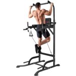 Barre de traction multifonctions chaise romaine pull up ajustable banc de musculation power tower sport ...