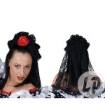 Barrette pour cheveux avec voile noir Barrette pour cheveux avec voile noir