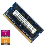 Barrette m�moire 4go ram ddr3 hynix hmt351s6efr8c - pb so - dimm pc3 - 12800 1600mhz 2rx8