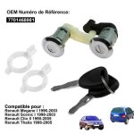 Barrier - kit cylindre - barillet de serrure de porte avant gauche et droite renault megane 1 scenic ...