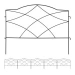 Relaxdays barri�re de jardin d�corative en m�tal (fer) � planter 6 �l�ments chacun hl 46 x 61 cm noire ...