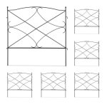 Relaxdays bordure de jardin hxl par pice : 60 x 595 cm clture  planter 6 lments dcoratifs mtal ...