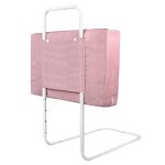 Barrière de lit pour enfant réglable en hauteur - uisebrt - rose - métal - 0 mois à 3 ans Barrière de lit pour enfant réglable en hauteur - uisebrt - rose - métal - 0 mois à 3 ans
