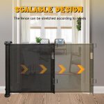 Barri�re de s�curit� escamotable abs - noir - yipeema - 150 * 86 cm - b�b� - mixte