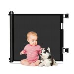 Barrire de scurit extensible enfant - fondupin - noir - rglable - murale