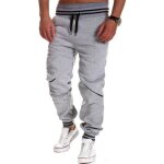 Bas de jogging homme - sport survêtement casuel - gris / blanc - manches longues - respirant - fitness ... Bas de jogging homme - sport survêtement casuel - gris / blanc - manches longues - respirant - fitness ...