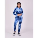Bas de jogging velours tie & dye - project x paris - femme - couleur bleu Bas de jogging velours tie & dye - project x paris - femme - couleur bleu