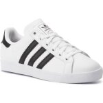 Basket - adidas - coast star j blanc - noir - adulte - mixte - cuir - lacets - plat