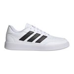 Baskets - adidas - courtblock - blanc - noir - lacets - plat
