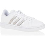 Baskets adidas grand court - femme - blanc et or