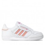 Baskets adidas originals continental 80 blanc femme - cuir - lacets