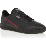 Baskets adidas originals continental 80 homme - noir / rouge - cuir - semelle cupsole unique