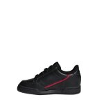 Basket adidas originals continental 80 i - mixte - cuir - noir - enfant - lacets - plat