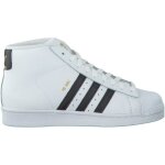 Basket adidas originals pro model - blanc noir - rf. s85956 - femme - tige en cuir