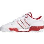 Basket adidas originals rivalry low - homme - cuir - blanc - lacets