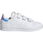 Basket adidas originals stan smith junior - blanc violet - fermeture auto - agrippante - ortholite