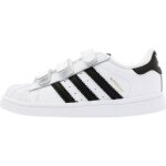Basket adidas originals superstar bébé - blanc noir - ref. bz0418 - daim - nubuck - mixte - scratch Basket adidas originals superstar bébé - blanc noir - ref. bz0418 - daim - nubuck - mixte - scratch