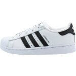 Basket adidas originals superstar cadet - blanc noir - cuir - enfant