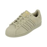 Baskets adidas originals superstar pour enfants - gris et beige - fermeture � lacets - dessus en cuir ...