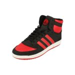 Baskets adidas originals top ten hi pour hommes - rouge - cuir - lacets
