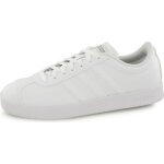 Baskets adidas vl court - femme - blanc - cuir - lacets