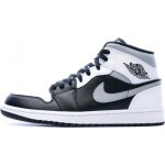 Baskets air jordan 1 mid homme - nike - noir / blanc - tige en cuir et synthtique - fermeture par lacets ...