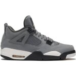 Baskets airs jordans 4 retro cool grey - gris - synth�tique - mixte - adulte - lacets
