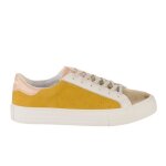Baskets arcade sneaker jaune femme - no name - cuir - enfant - plat - lacets