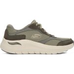 Baskets archfit pour hommes - skechers - 232702 - olive - vert - lacets - adulte - plat - textile