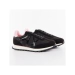 Basket armani exchange femme shine noir synth�tique